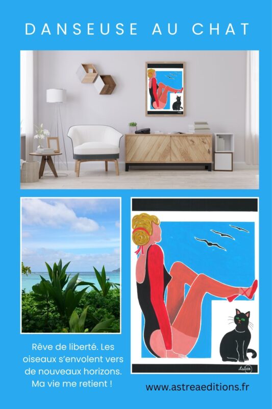 compsition pour présenter le tableau Danseuse au chat