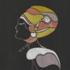 Femme arabe - noir et chrome