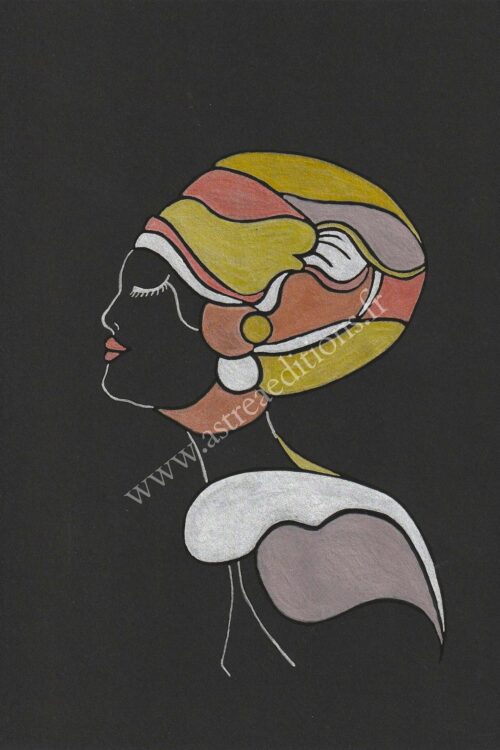 Femme arabe - noir et chrome