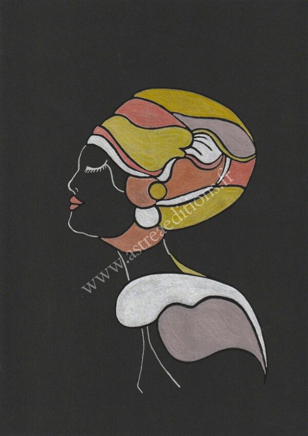 Femme arabe - noir et chrome