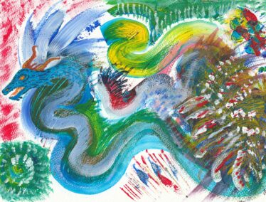 peinture horizontale sur le thème Dragon