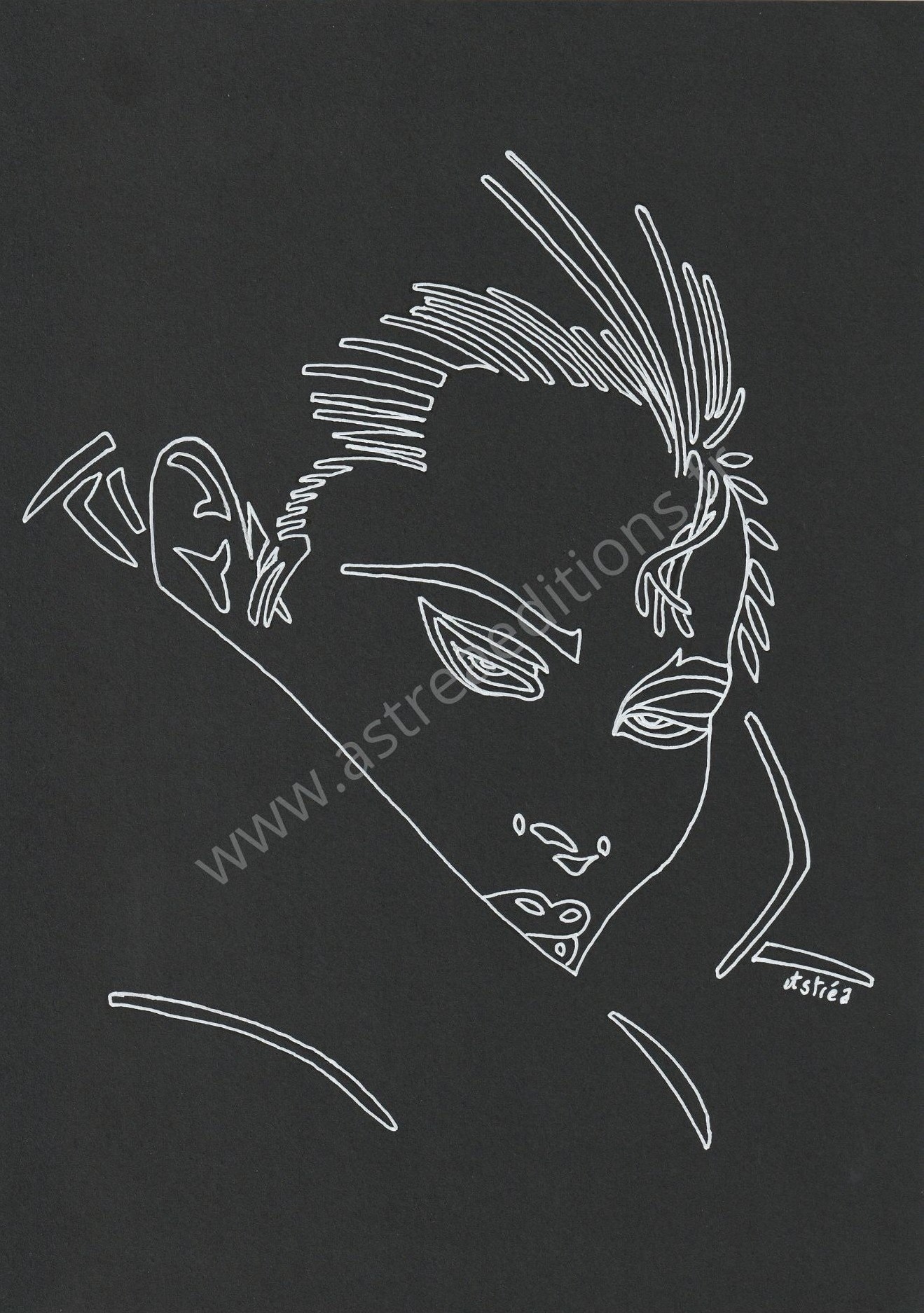 La composition Blanc sur noir 