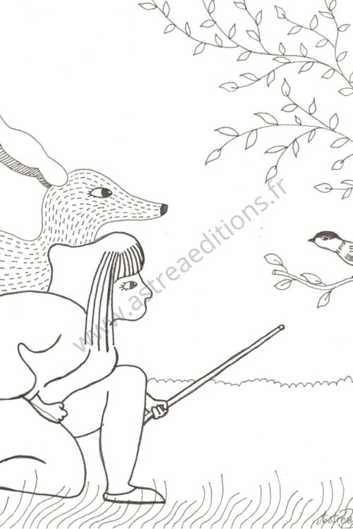 L'oiseau - Carte d'illustration