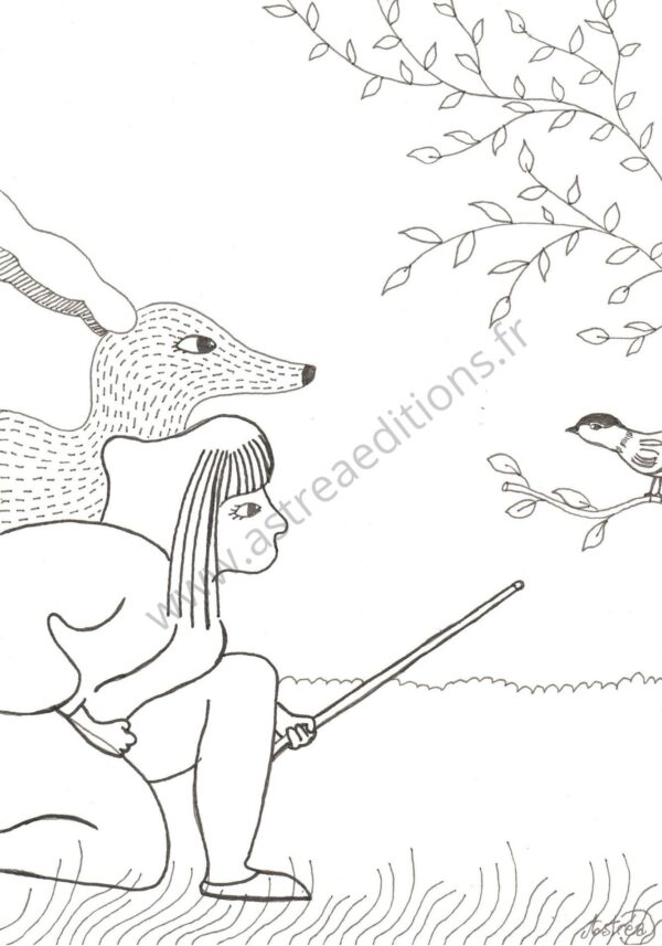 L'oiseau - Carte d'illustration