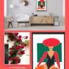 Danseuse au chapeau rouge - composition de présentation Affiche de présentation du tableau Danseuse au chapeau rouge