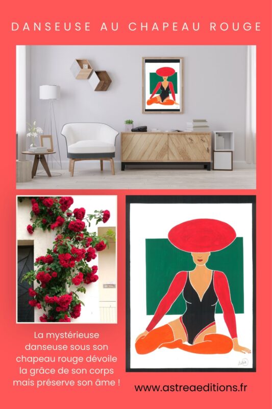 Affiche de présentation du tableau Danseuse au chapeau rouge