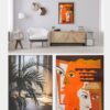Visages - terres et ocres - composition de présentation Affiche de présentation du tableau 01 visages terres et ocres